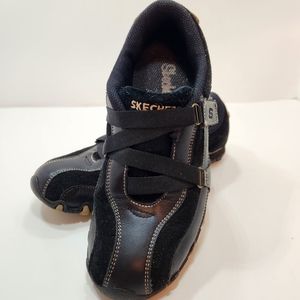 Black Suede Skechers Sneakers
